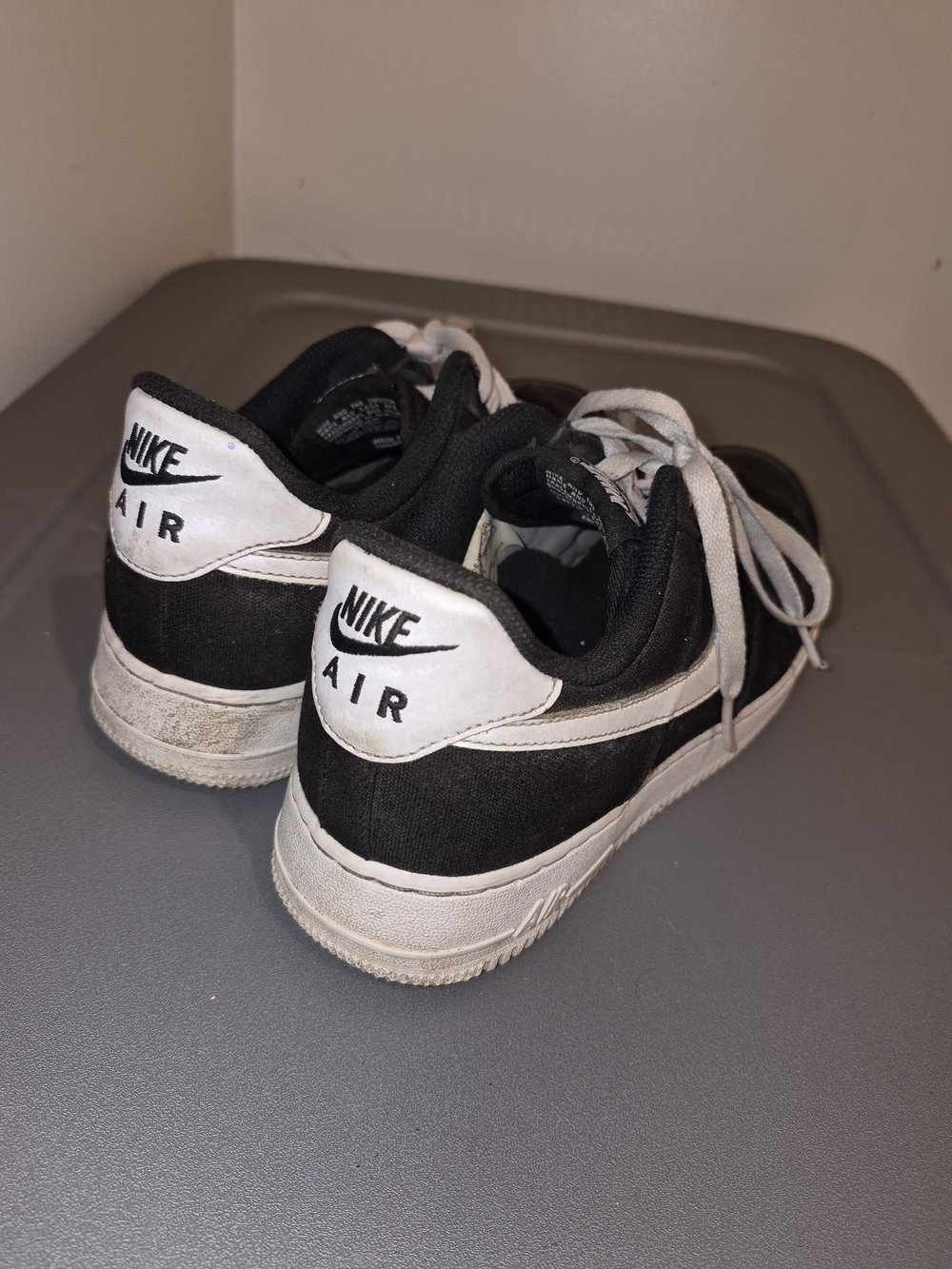 Nike Air Force Black and White Low-Top Sneakers